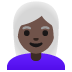 woman, dark skin tone, white hair